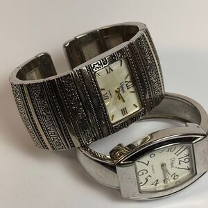 Vivani Watch Lot Two Signed‎ Working Condition Maximalist Cuff Bracelet